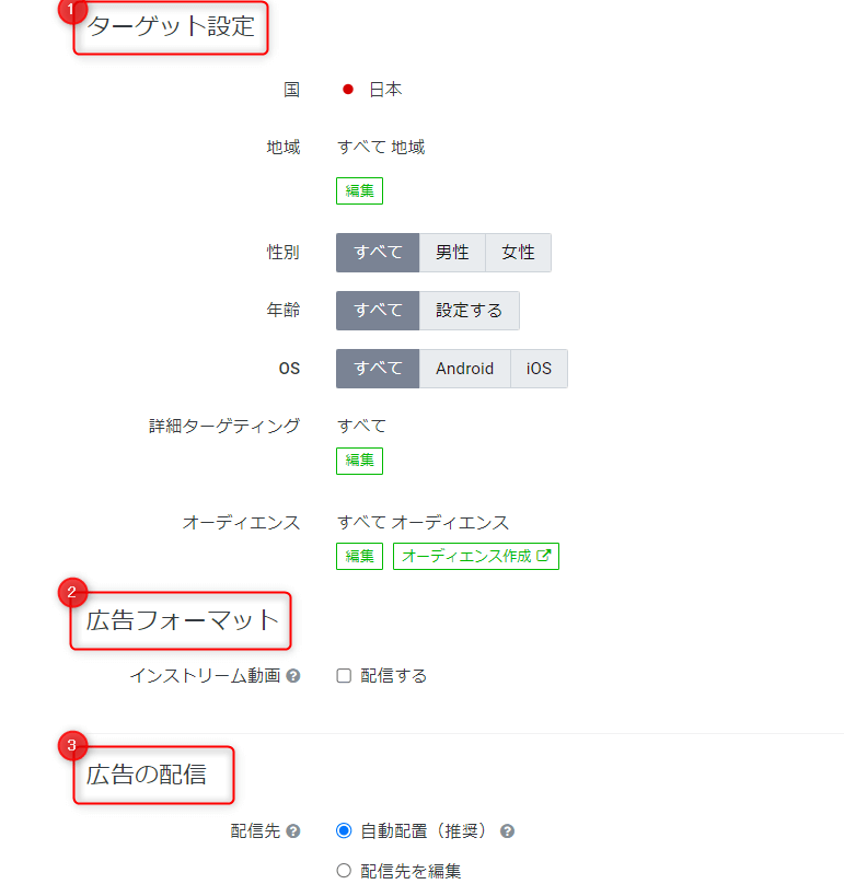 LINE広告　広告セット