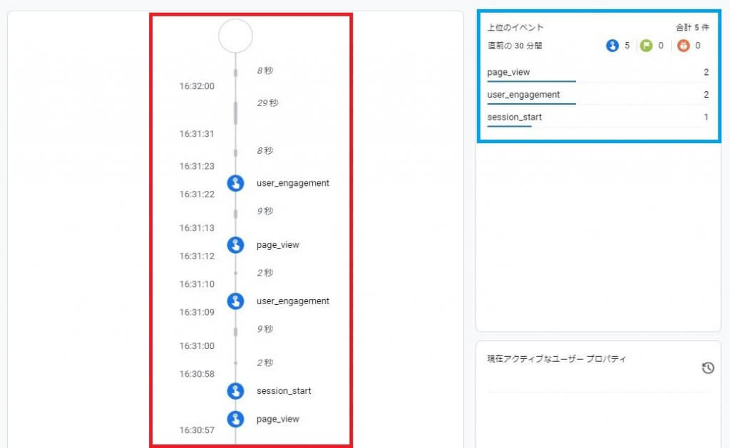 Googleアナリティクス4（GA4）イベント デバックビュー