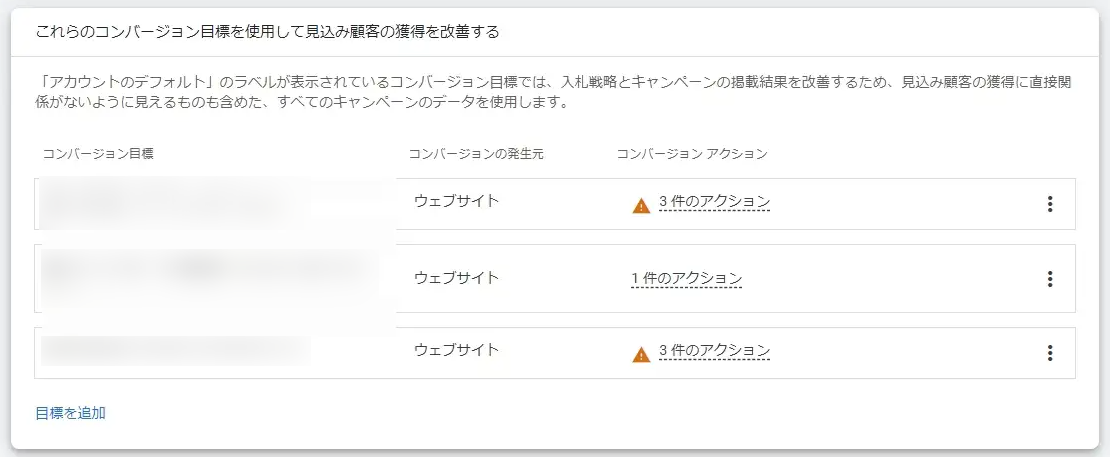 P-MAXキャンペーン 設定方法 コンバージョン