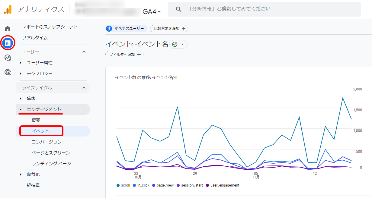 GA4 サイト内 検索データ 確認方法 レポート