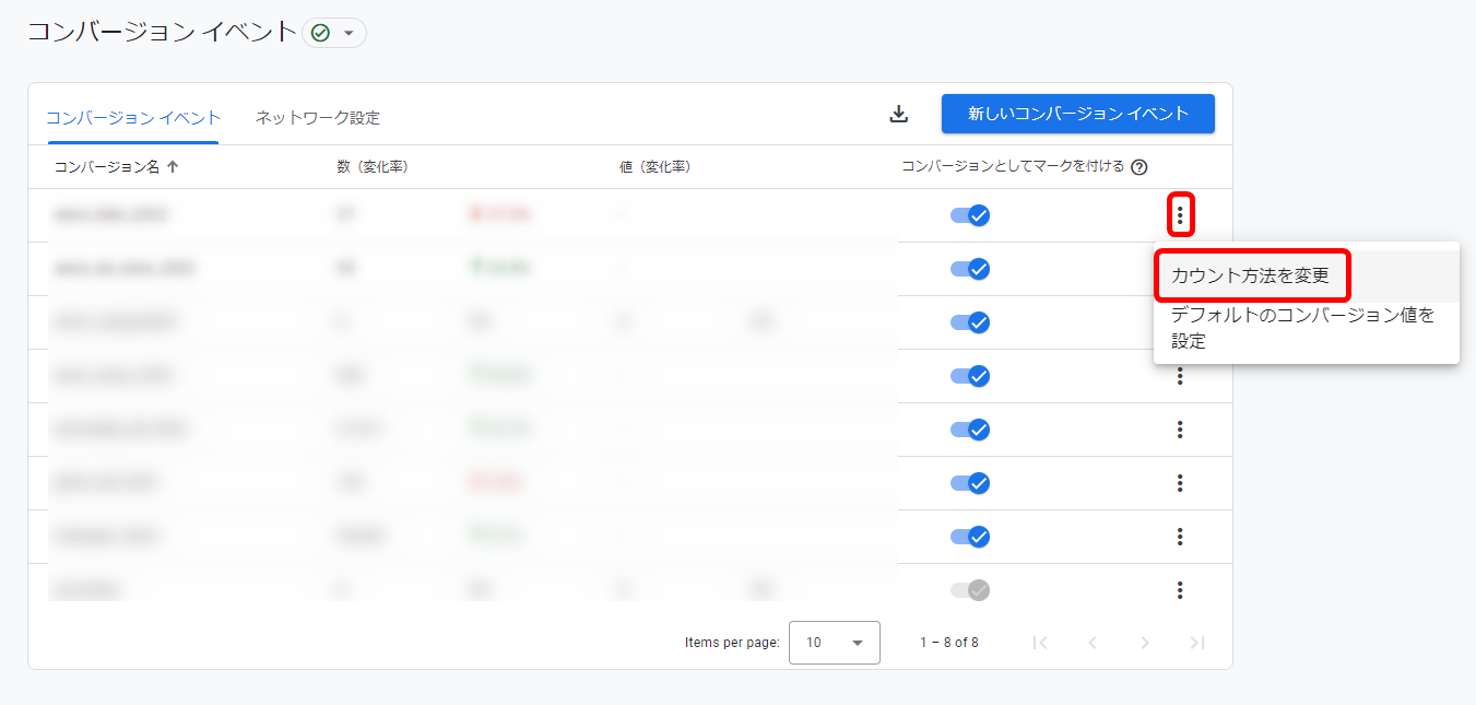 GA4 コンバージョン カウント 設定