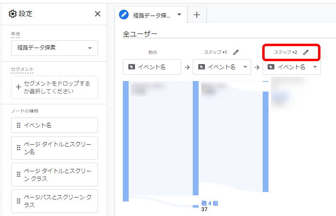 GA4 経路データ探索  確認方法