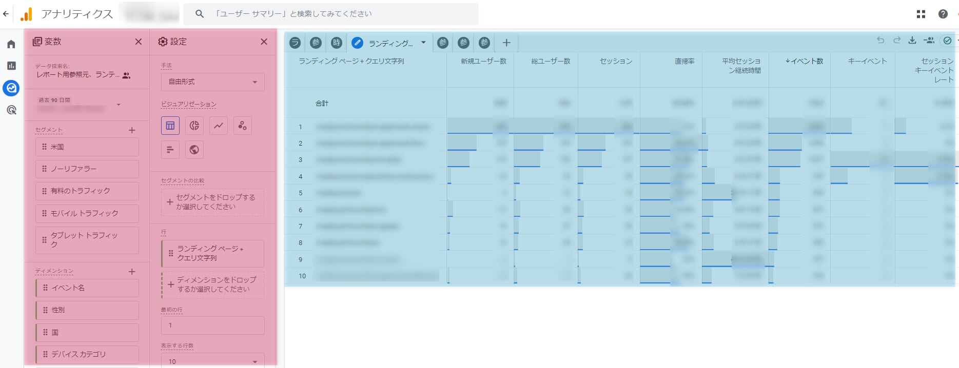 Googleアナリティクス4 GA4 レポート 探索 使い方